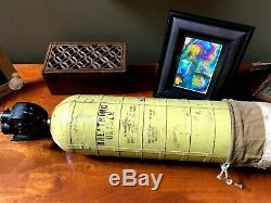 Rare U. S. Wwii Army Air Corps D-2 Walk Around Oxygen Bottle & Bag B-17 B-24