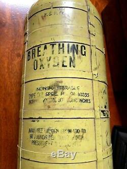 Rare U. S. Wwii Army Air Corps D-2 Walk Around Oxygen Bottle & Bag B-17 B-24