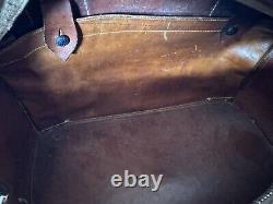 Rare Vintage WWII Army Air Corps Air Force Cadet Leather flight bag Military HTF