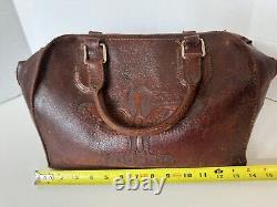Rare Vintage WWII Army Air Corps Air Force Cadet Leather flight bag Military HTF