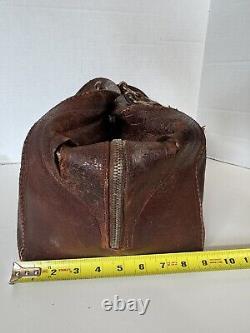 Rare Vintage WWII Army Air Corps Air Force Cadet Leather flight bag Military HTF