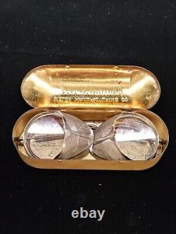 Rare WW2 Army Air Force Welsh Manufacturing Folding Goggles withCase Collectible