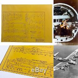 Rare WWII 1944 U. S. Army Air Corps Boeing B-17 Flying Fortress Blueprints Relic