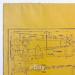 Rare WWII 1944 U. S. Army Air Corps Boeing B-17 Flying Fortress Blueprints Relic