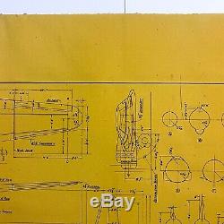 Rare WWII 1944 U. S. Army Air Corps Boeing B-17 Flying Fortress Blueprints Relic