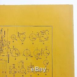 Rare WWII 1944 U. S. Army Air Corps Boeing B-17 Flying Fortress Blueprints Relic