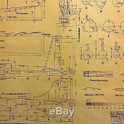 Rare WWII 1944 U. S. Army Air Corps Boeing B-17 Flying Fortress Blueprints Relic