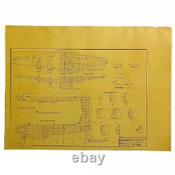 Rare WWII 1944 U. S. Army Air Corps Douglas C-54 Skymaster Blueprint WW2 Relic