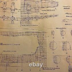 Rare WWII 1944 U. S. Army Air Corps Douglas C-54 Skymaster Blueprint WW2 Relic