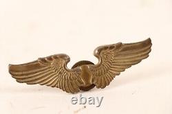 Rare WWII Army Air Force Flight Instructors Cap Badge Screw Back