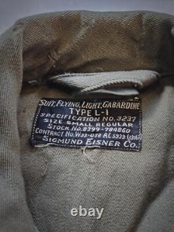 Rare WWII US Army Air Force L-1 Pilots Flight Suit Small