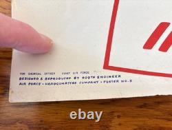 Rare WWII US Army Air Forces Poster 909th Engineer Gas NCO Training Aid 12x17
