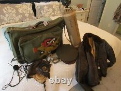 Rare Ww2 Id'ed, Army Airforce Grouping, Nose Art, Garment Bag, Air Tank, Goggles, F