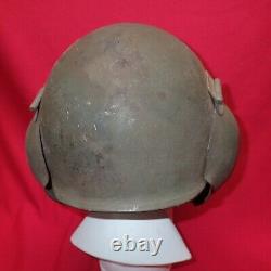 Rare Ww2 Us Army Air Corps M3 Bombers Flak Helmet # 41