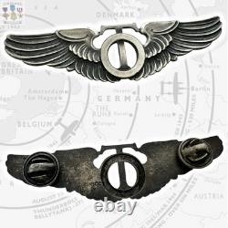Rare Wwii Army Air Corps Technical Observer Wings Badge 3-1/8 Size Gemsco N. Y