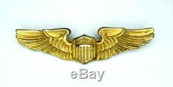 Rare Wwii Us Army Air Corps Instructor Pilot Wings Aviator 10k Gold Sterling Pb