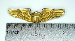 Rare Wwii Us Army Air Corps Instructor Pilot Wings Aviator 10k Gold Sterling Pb