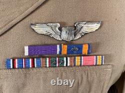 Rare Wwii Us Army Air Force Pilot Aviator Belted Tropical Uniform 1944 Named