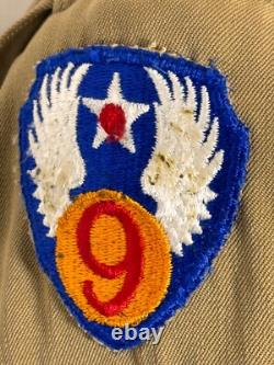 Rare Wwii Us Army Air Force Pilot Aviator Belted Tropical Uniform 1944 Named