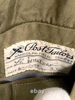 Rare Wwii Us Army Air Force Pilot Aviator Belted Tropical Uniform 1944 Named