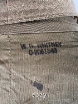 Rare Wwii Us Army Air Force Pilot Aviator Belted Tropical Uniform 1944 Named