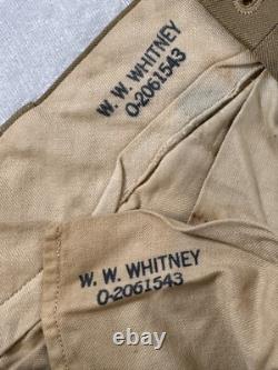 Rare Wwii Us Army Air Force Pilot Aviator Belted Tropical Uniform 1944 Named