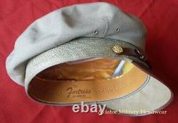 Repro WW2 USAAF Air Force Officer Crusher Cap Hat Flighter Style 100% Wool Khaki