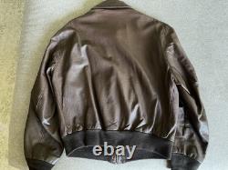 Reproduction WWII US Army Air Forces Type A-2 Brown Leather Bomber Jacket