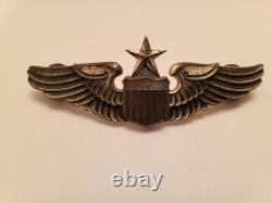 SENIOR PILOT WINGS STERLING WWII US ARMY AIR FORCES 3 SIZE Clutchback