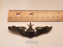 SENIOR PILOT WINGS STERLING WWII US ARMY AIR FORCES 3 SIZE Clutchback