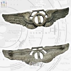 Scarce Sterling Wwii U. S. Army Air Corps Technical Observer Wings 3-1/8 Ww2
