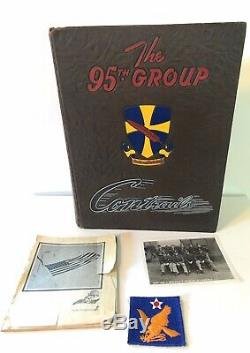 Scarce WWII 95th Bomb Group Unit Book Contrails 1945 Air Force Military Army