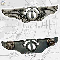 Scarce Wwii Army Air Corps Technical Observer Wings Badge 3-1/8 Size Sterling