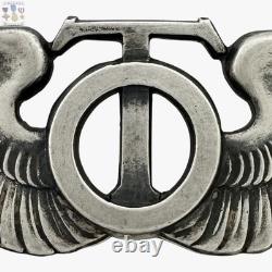 Scarce Wwii Army Air Corps Technical Observer Wings Badge 3-1/8 Size Sterling