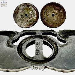 Scarce Wwii Army Air Corps Technical Observer Wings Badge 3-1/8 Size Sterling