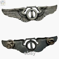 Scarce Wwii Army Air Corps Technical Observer Wings Badge 3-1/8 Size Sterling
