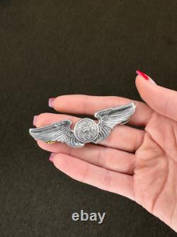 Silver Brooch Army Air Force U. S. WWII Pilot Wings Sterling