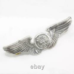 Silver Brooch Army Air Force U. S. WWII Pilot Wings Sterling