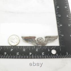 Silver Brooch Army Air Force U. S. WWII Pilot Wings Sterling