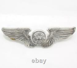 Silver Brooch Army Air Force U. S. WWII Pilot Wings Sterling