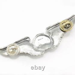 Silver Brooch Army Air Force U. S. WWII Pilot Wings Sterling