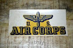 Spectacular WW2 U. S. Army Air Corps Travel Trunk Decal Wings Car Window Angelus
