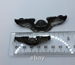 Sterling Silver 925 WWII US Army Air Force Navigator Wings Set 2 and 3 Inch