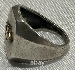Sterling Silver Gold Filled US Army Air Force Corps AAF Prop Wings Ring WWII