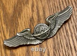 Sterling Silver WWII US Army Air Force Navigator Wings 3 INCH 925