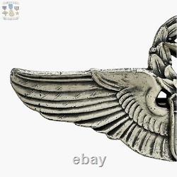 Sterling Wwii Army Air Corps Command Pilot Wings Badge 3-1/16 26 G. Silver #217