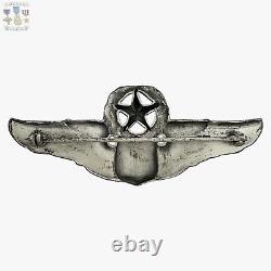 Sterling Wwii Army Air Corps Command Pilot Wings Badge 3-1/16 26 G. Silver #217