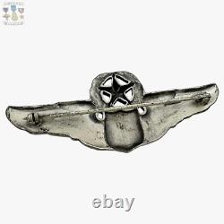 Sterling Wwii Army Air Corps Command Pilot Wings Badge 3-1/16 26 G. Silver #217