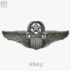 Sterling Wwii Army Air Corps Command Pilot Wings Badge 3 Size Josten #214