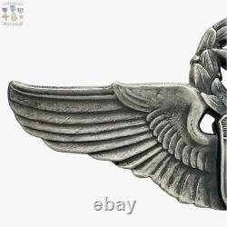 Sterling Wwii Army Air Corps Command Pilot Wings Badge 3 Size Josten #214
